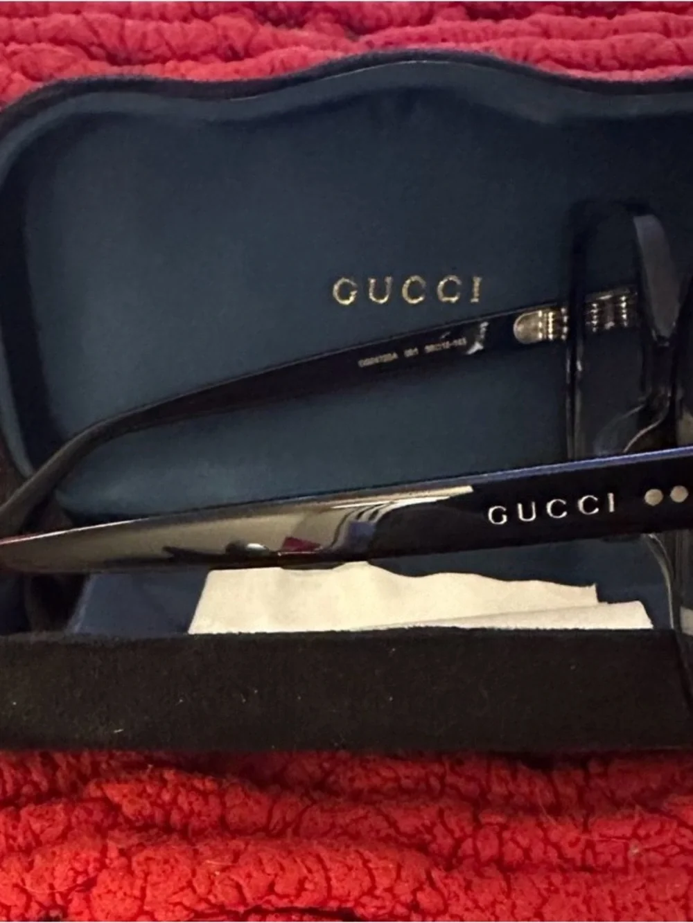 Gucci Black Oversized Round Women's Sunglasses